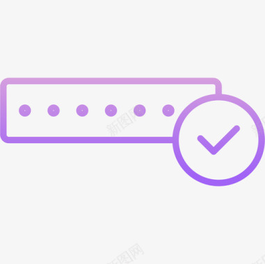 公共标识安全密码安全16轮廓渐变图标图标