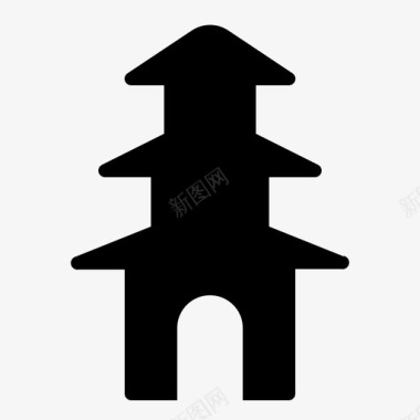 宝塔建筑商业图标图标