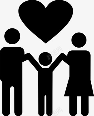 家庭幸福人图标图标
