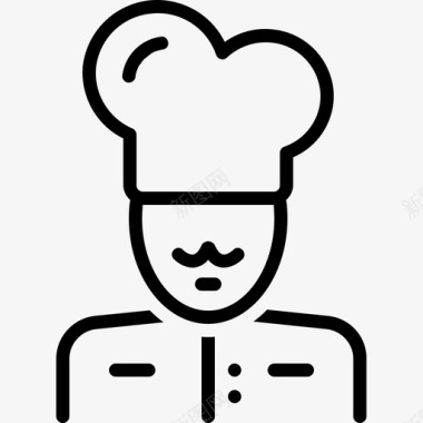 厨师面包师大师图标图标