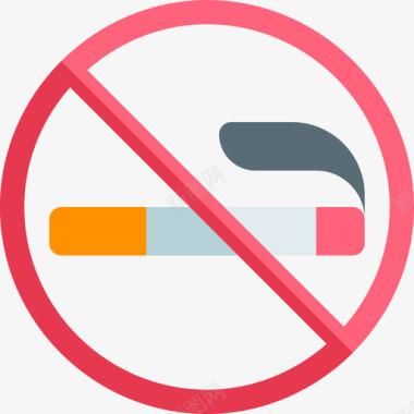 禁止吸烟世界癌症意识日第五天平淡图标图标