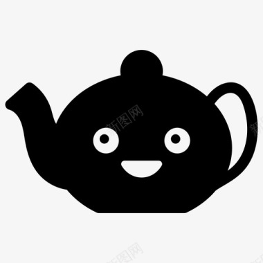 茶壶液体容器茶具图标图标