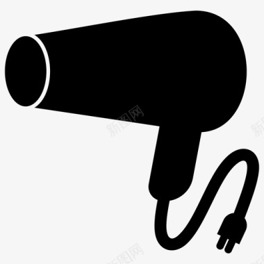 秀发沙龙吹风机沙龙图标图标