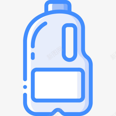 牛奶容器4蓝色图标图标