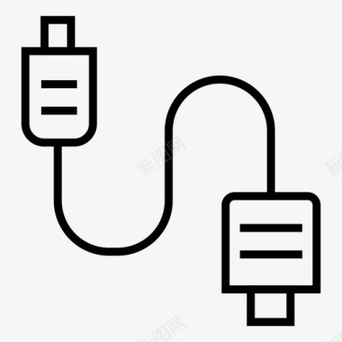 usb电缆连接器数据线图标图标