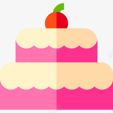 蛋糕面包房58扁平图标图标