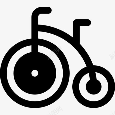 自行车马戏团64装满图标图标