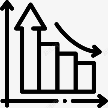 统计学经济27线性图标图标