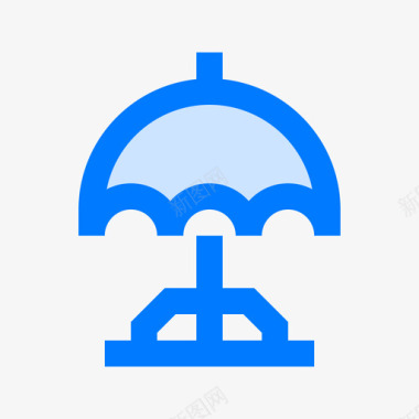 雨伞花园16蓝色图标图标