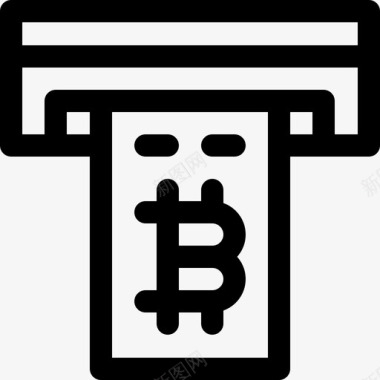 比特币增值比特币加密货币66线性图标图标