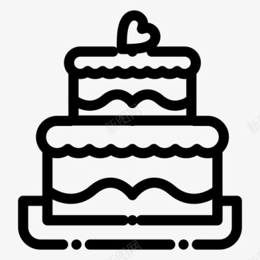 蛋糕婚礼结婚蛋糕图标图标