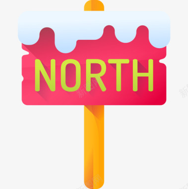 北方冬季68彩色图标图标