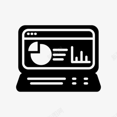 商务笔记本分析图表图标图标