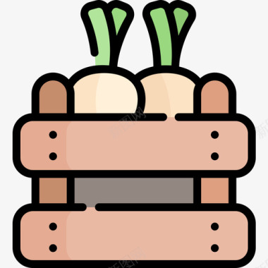 蔬菜秋季43线形颜色图标图标