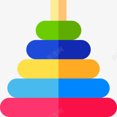 圣诞雪人金字塔圣诞玩具公寓图标图标
