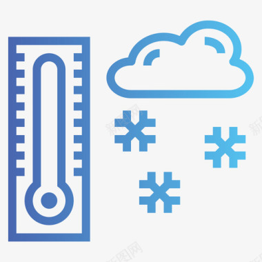燃冬季温度计冬季72梯度图标图标
