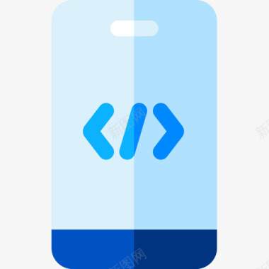 代码数字服务5扁平图标图标