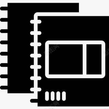 笔记本文具57填充图标图标