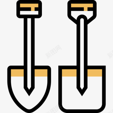 铁锹铁锹农耕49黄影图标图标