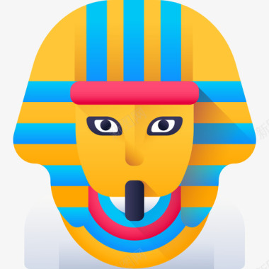 法老埃及25彩色图标图标