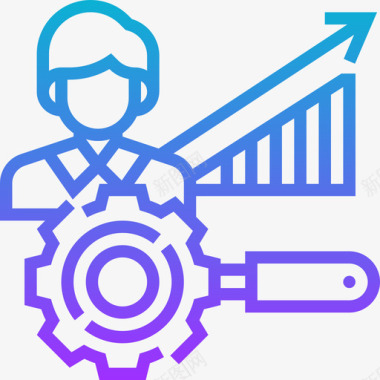 肤色优化搜索引擎优化数据分析3梯度图标图标