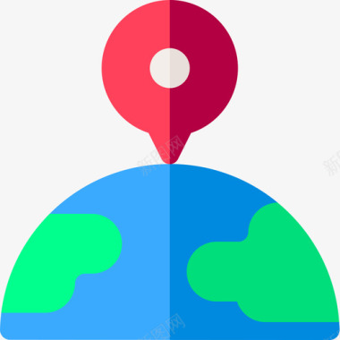 地图针全球导航和地图14平面图标图标