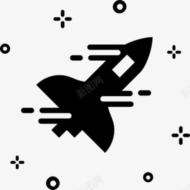 火箭飞机宇宙飞船图标图标