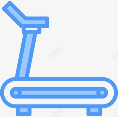 跑步机健身房31蓝色图标图标