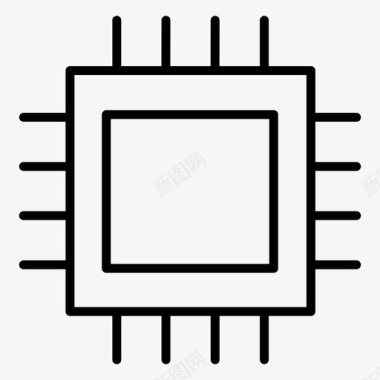 动物数字1电路芯片数字技术图标图标