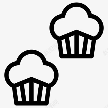 纸杯蛋糕甜点面包店图标图标