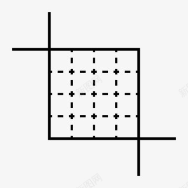 裁剪面积裁剪网格图标图标