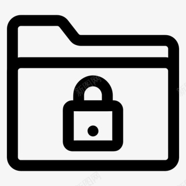 云存储文件夹锁文件安全图标图标