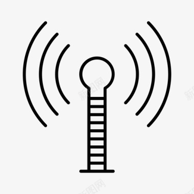 wifi互联网信号塔连接互联网图标图标