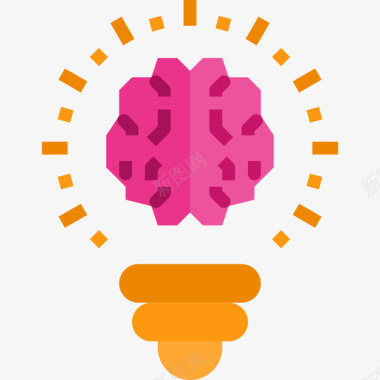 训练大脑创新大脑概念3扁平图标图标