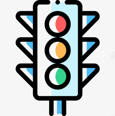 红绿灯公共交通13颜色省略图标图标