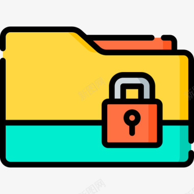 保护文件保护保护安全12线性颜色图标图标