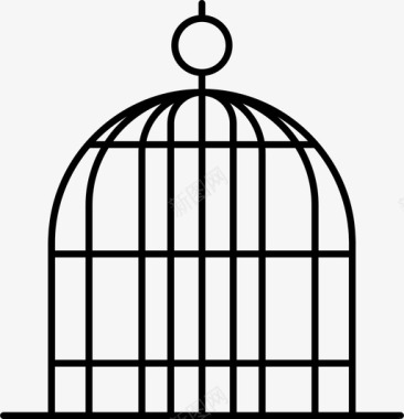 动物鸟笼金丝雀图标图标