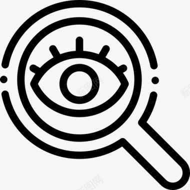 透镜搜索7线性图标图标