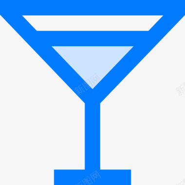 玻璃饮料11蓝色图标图标