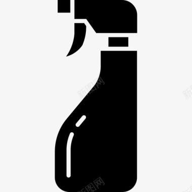 清洁喷雾瓶子家务图标图标