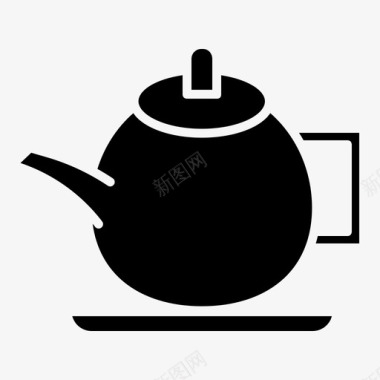 茶茶壶水疗图标图标