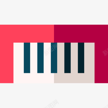 键盘音乐和乐器11扁平图标图标