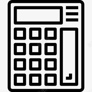 桌面办公室计算器办公室133线性图标图标