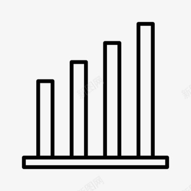 白色图表分析条形图图表图标图标