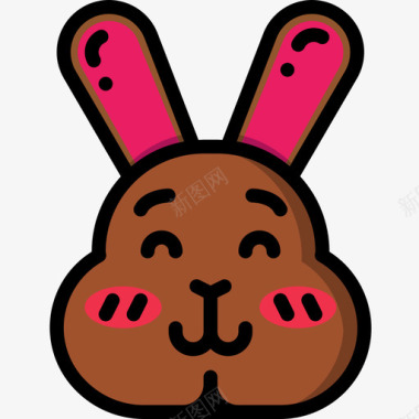 化身兔子兔子化身5线性颜色图标图标