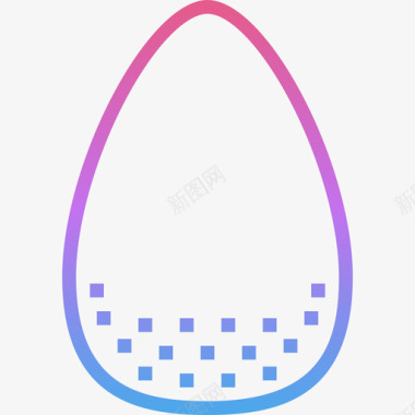 彩绘鸡蛋鸡蛋美容化妆品5渐变色图标图标