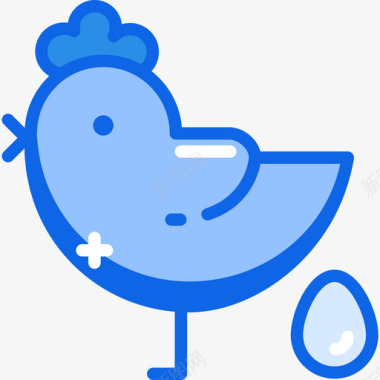 母鸡第九季蓝色图标图标