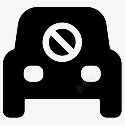 限行无车禁止自驾禁止图标高清图片
