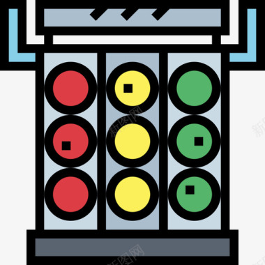 红绿灯赛车3线型颜色图标图标