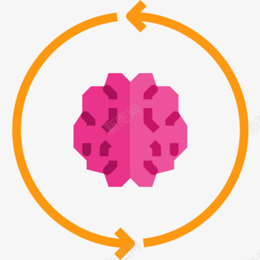 训练大脑大脑大脑概念3扁平图标图标